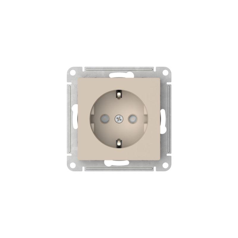  Розетка AtlasDesign 16А с заземл. защ. шторки быстрозажим. клем. механизм песочн. SE ATN001245S фото в каталоге от BTSprom.by