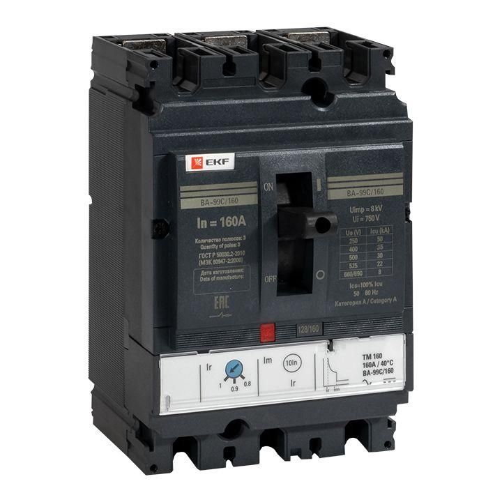 выключатель автоматический 3п 160/160а 36ка ва-99c compact ns proxima ekf mccb99c-160-160 от BTSprom.by
