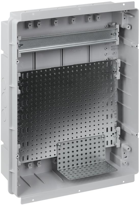 щит встраиваемый 24мод. слаботочный мультимедийный с черн. дверцей с монтажн. платой в компл. рувинил 68124ч-сл от BTSprom.by