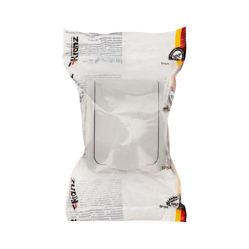  Розетка 1-м ОП Mini OG IP54 с заземл. керамика сер. Kranz KR-78-0815 фото в каталоге от BTSprom.by