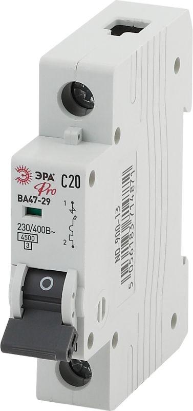 выключатель автоматический модульный 1п c 20а ва47-29 pro no-900-13 эра б0031748 от BTSprom.by