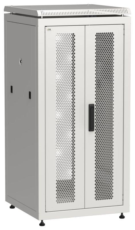 шкаф сетевой linea n 19дюйм 24u 600х600мм передн. перфорир. распашная двустворчат. задн. перфорир. сер. itk ln35-24u66-2pp от BTSprom.by