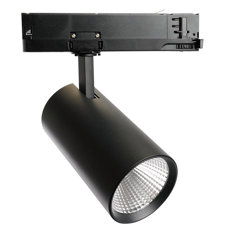 светильник светодиодный трековый на шинопровод 30вт 2700лм 4000к 35град. черн. 3ф al147 со встроенным драйвером feron 51599 от BTSprom.by