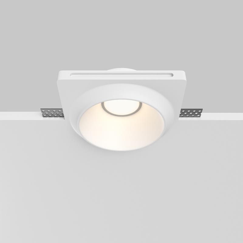  Светильник Gyps Modern 1х10Вт GU10 встраив. Maytoni DL124-GU10-01-TRS-W фото в каталоге от BTSprom.by