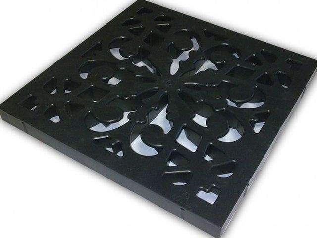 решетка пластиковая декоративная к дождеприемнику (черный), ecoteck, рб от BTSprom.by