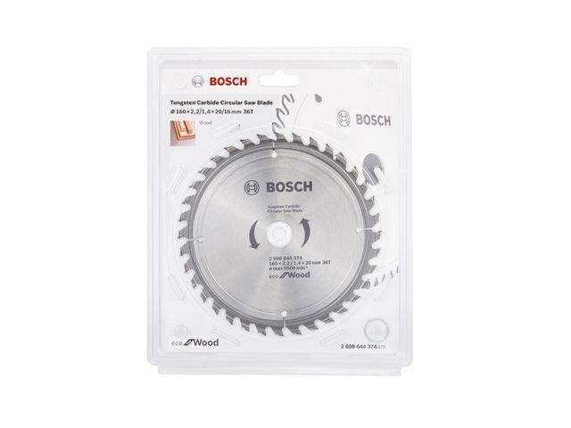 диск пильный 160х20 мм 36 зуб. по дереву eco wood bosch ( твердоспл. зуб) от BTSprom.by