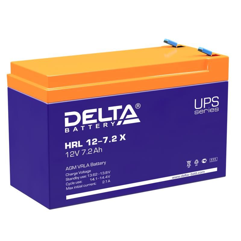 аккумулятор профессиональный 12в 7.2а.ч hrl 12-7.2 x delta 4614010610012 от BTSprom.by