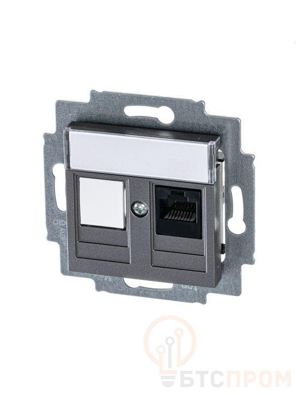 Розетка компьютерная Levit RJ45 кат.5E с заглушкой сталь ABB 2CHH295117A6069 фото в каталоге от BTSprom.by  Розетка компьютерная Levit RJ45 кат.5E с заглушкой сталь ABB 2CHH295117A6069 фото в каталоге от BTSprom.by