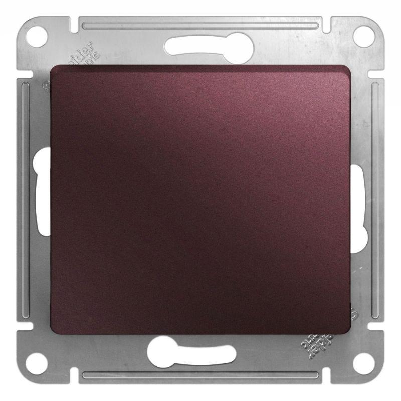 кнопка нажимная 1-кл. сп glossa 10а ip20 (сх. 1) 10ax механизм баклажан. se gsl001115 от BTSprom.by
