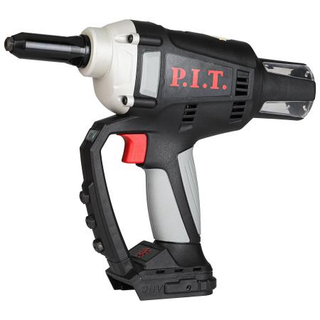 пистолет заклепочный аккумуляторный бесщеточный prg20h-5a solo (20в 20000 н ход 25мм 2.4-4.8мм) p.i.t. prg20h-5a от BTSprom.by