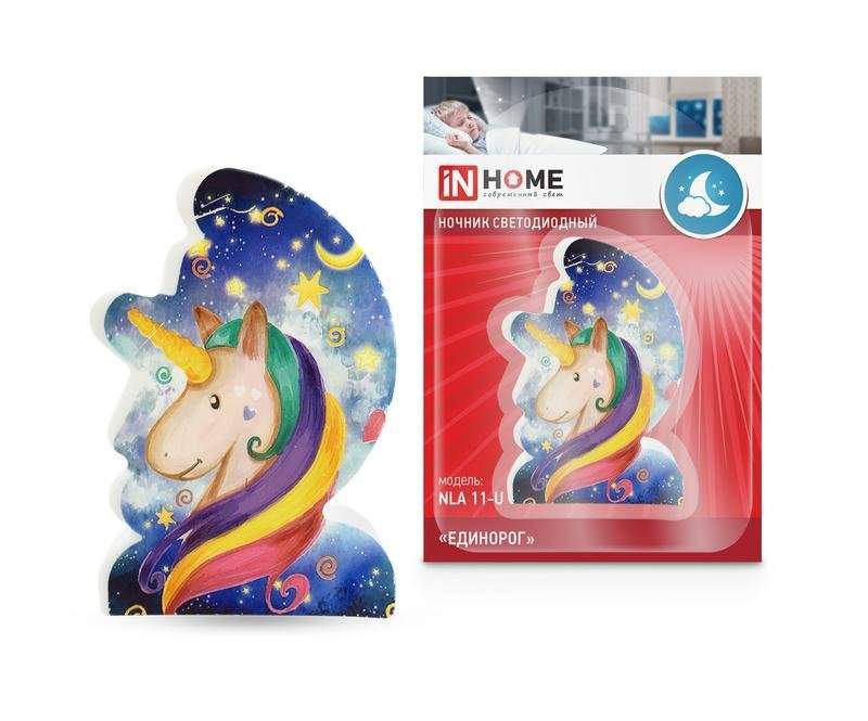 ночник светодиодный nla 11-u единорог 230в с выключателем in home 4690612036618 от BTSprom.by