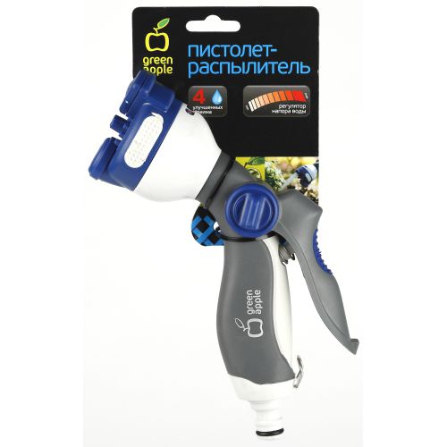  Пистолет-распылитель 4 улучш. реж. пластик. (12/48) Green Apple Б0003095 фото в каталоге от BTSprom.by