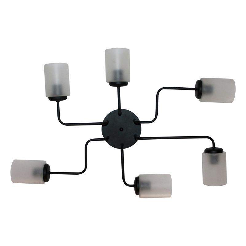 светильник "техно" 162 черн. (плафон 8461) нсб 01-6х60-114 е27 иу элетех 1005404589 от BTSprom.by