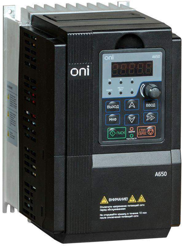 преобразователь частоты a650 380в 3ф 3.7квт 9.5а oni a650-33e037t от BTSprom.by
