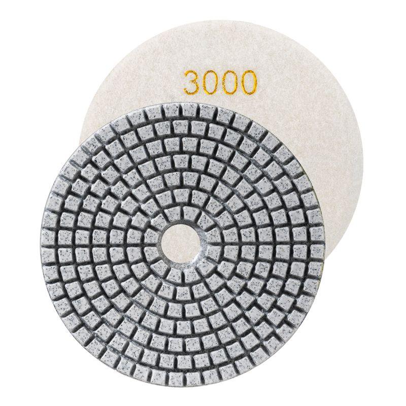 круг алмазный гибкий шлифовальный черепашка 125мм p3000 сухое/мокрое шлифование kranz kr-90-0314 от BTSprom.by