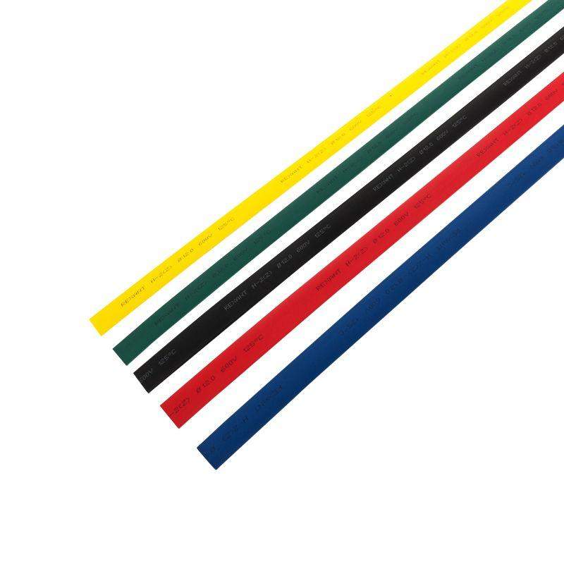 трубка термоусаживаемая 15.0/7.5мм набор пять цветов по 1м (уп.50шт) rexant 29-0165 от BTSprom.by
