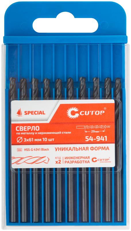  Сверло по металлу Special HSS-G 3х61/29мм (уп.10шт) Cutop 54-941 фото в каталоге от BTSprom.by