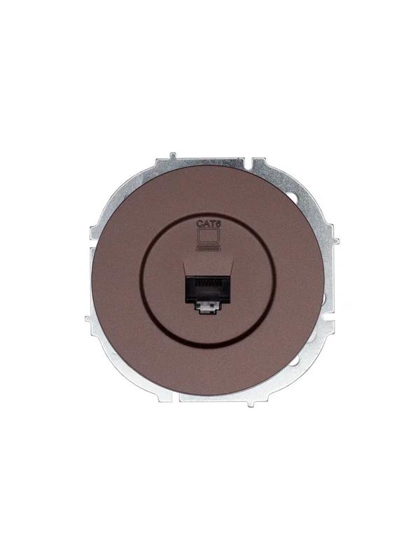 розетка компьютерная сп osen rj45 кат.6 механизм шоколад lezard 743-7388-140 от BTSprom.by