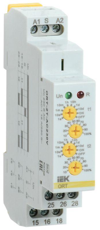 реле времени ort 2 контакта 230в ac с независим. уставками iek ort-2t-ac230v от BTSprom.by