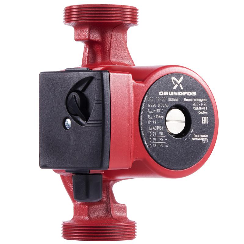 насос циркуляционный ups 32-60 180 с гайками grundfos нс-0027464 от BTSprom.by