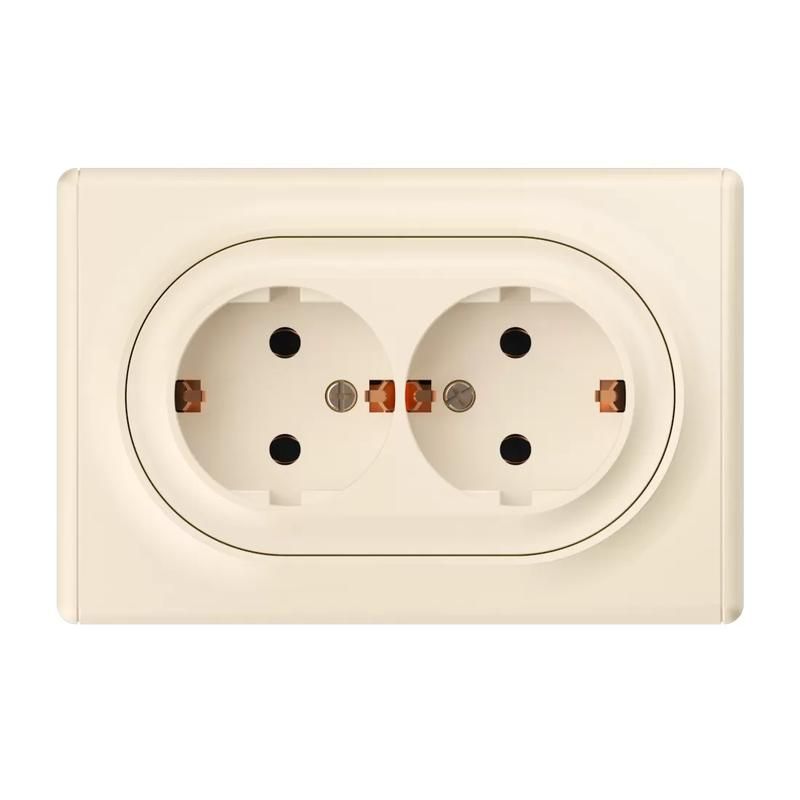 розетка 2-м сп florence 16а ip20 с заземл. винт. клеммы беж. 1e10401301 onekeyelectro 2172790 от BTSprom.by
