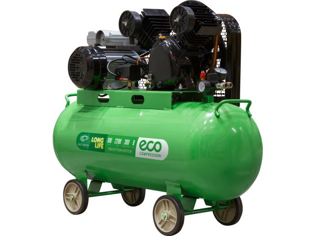 компрессор eco ae-1005-b1 ременной (380 л/мин, 8 атм, ременной, масляный, ресив. 100 л, 220 в, 2.20 квт) ae-1005-b1 от BTSprom.by