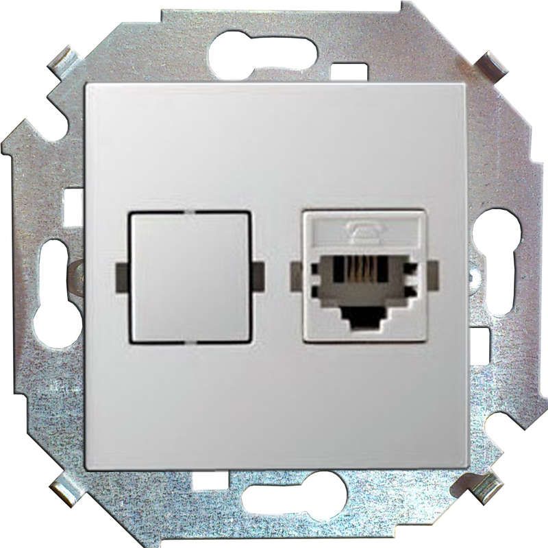 розетка компьютерная сп simon 15 rj45 кат.5e systimax механизм бел. simon 1591598-030 от BTSprom.by