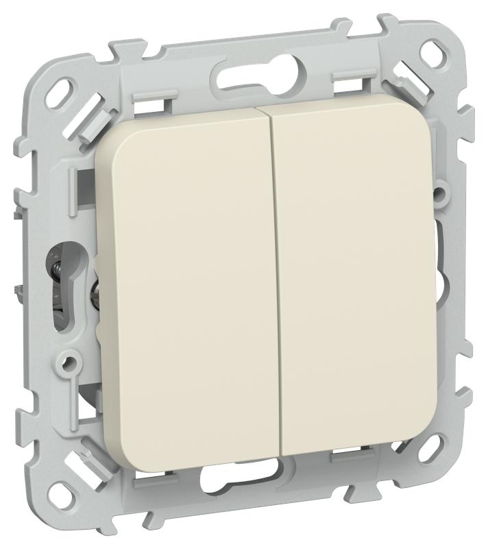 выключатель жалюзи сп flite вж52-2-0-флсл 10а механизм сливочный iek fi-v15-0-10-1-k86 от BTSprom.by