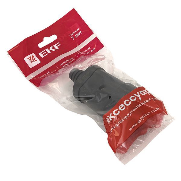  Гнездо штепсельное без заземл. черн. ПВХ 10А 250B EKF ASGO10-30 фото в каталоге от BTSprom.by