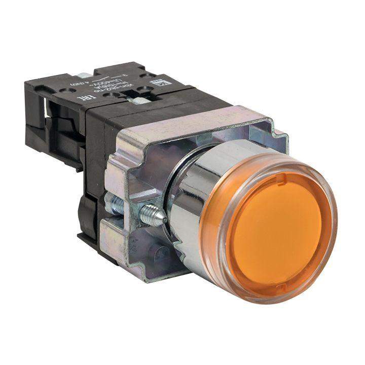 кнопка ba51 с подсветкой 230в желт. no proxima ekf xb2-bw51-230 от BTSprom.by