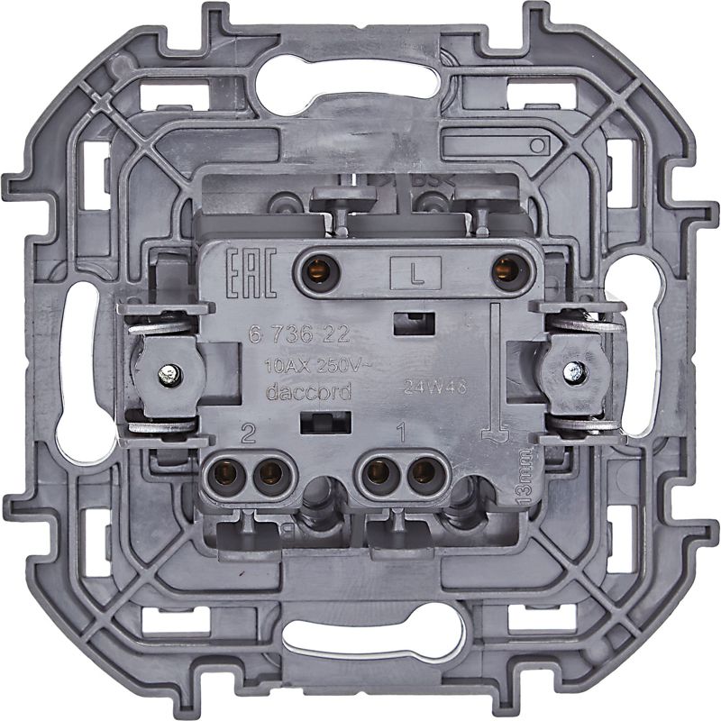  Выключатель 2-кл. Inspiria 10А IP20 250В 10AX механизм алюм. IEK 673622 фото в каталоге от BTSprom.by