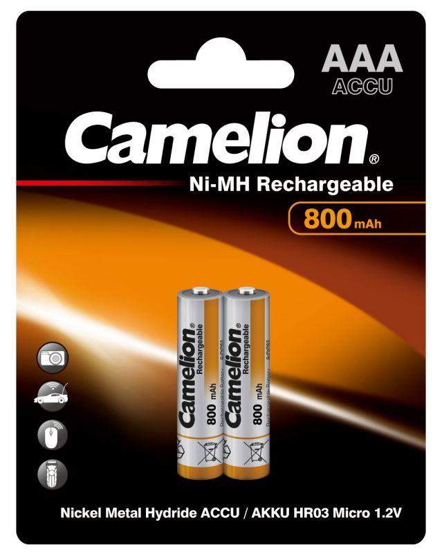 аккумулятор aaa/r03 800ма.ч ni-mn bp-2 металлик (блист.2шт) camelion 3674 от BTSprom.by