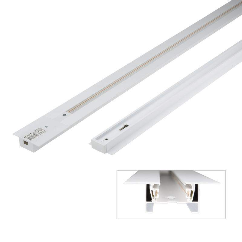шинопровод осветительный однофазный l2000 ubx-q123 rs2 white 200 set01 тип r встраив. с заглушкой и вводом питания бел. volpe ul-00007377 от BTSprom.by