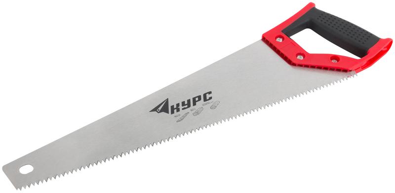  Ножовка по дереву 450мм крупный каленый зуб 5 ТPI 2D заточка пластик. прорезиненная ручка КУРС 40339 фото в каталоге от BTSprom.by