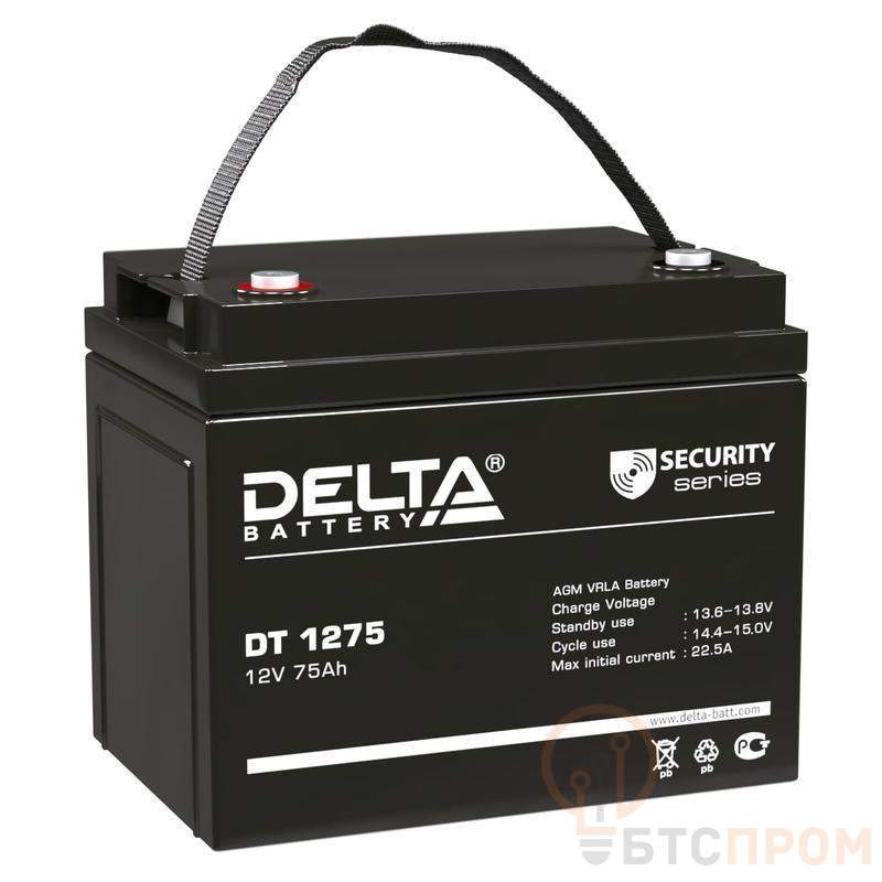  Аккумулятор ОПС 12В 75А.ч Delta DT 1275 фото в каталоге от BTSprom.by