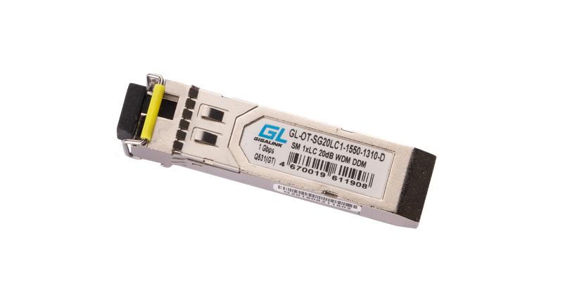 модуль sfp wdm 1гбит/с одно волокно sm lc tx:1550/rx:1310нм ddm 20дб до 40км nikomax gl-ot-sg20lc1-1550-1310-d от BTSprom.by