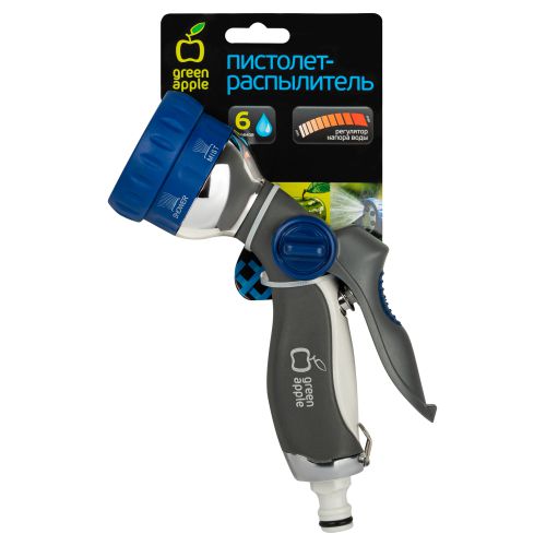  Пистолет-распылитель. 6 реж. металл. (12/48) Green Apple Б0003090 фото в каталоге от BTSprom.by
