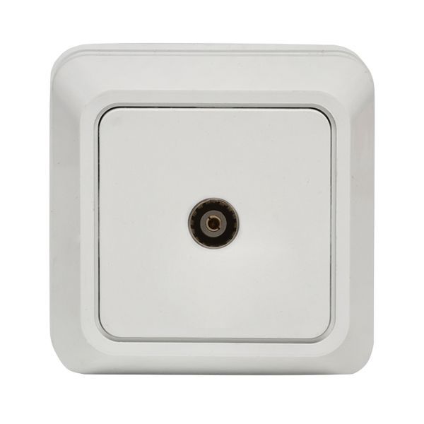  Розетка телевизионная TV 1-м ОП Рим 5-862МГц 75Ом бел. PROxima EKF ENA00-027-10 фото в каталоге от BTSprom.by