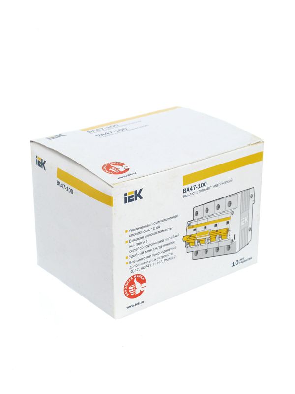  Выключатель автоматический модульный 4п C 25А 10кА ВА47-100 KARAT IEK MVA40-4-025-C фото в каталоге от BTSprom.by