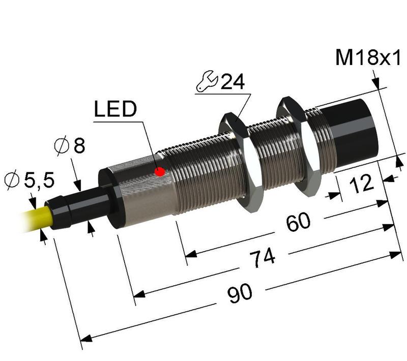 выключатель бесконтактный ps2-18m90-8n74-z (вб2.18м.90.8.7.2.z вб2.18м.90.8.7.4.z) мега-к a8010-80088177 от BTSprom.by