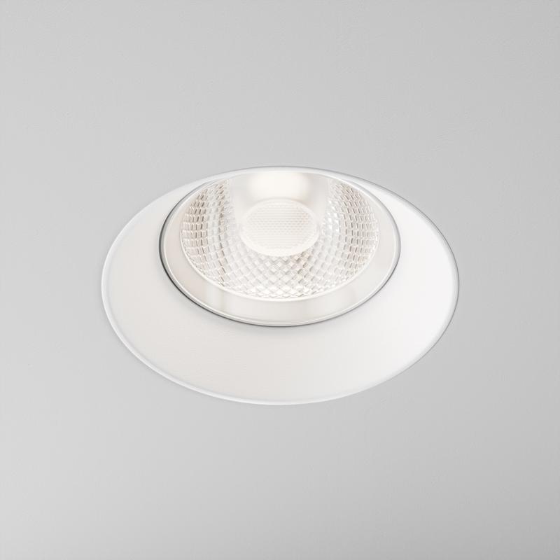  Светильник Flint 10Вт GU10 IP44 встраив. Maytoni DL101-GU10-TRS-W фото в каталоге от BTSprom.by