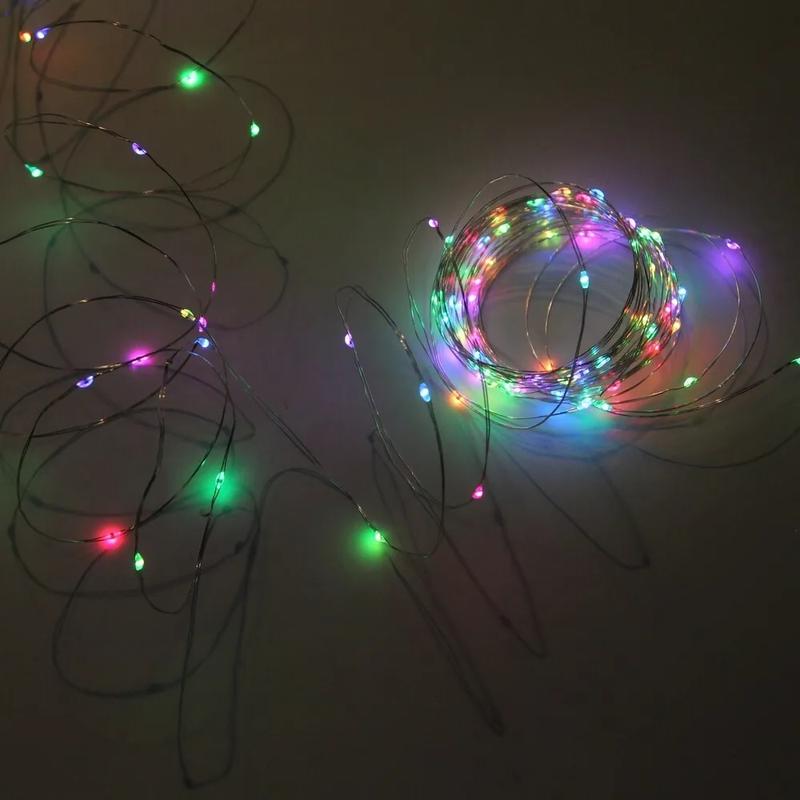 гирлянда "нить" ildm120rgb-c-usb-rc 120 rgb минисветодиодов 12м с контроллером для помещений пульт shlights 4690601049230 от BTSprom.by