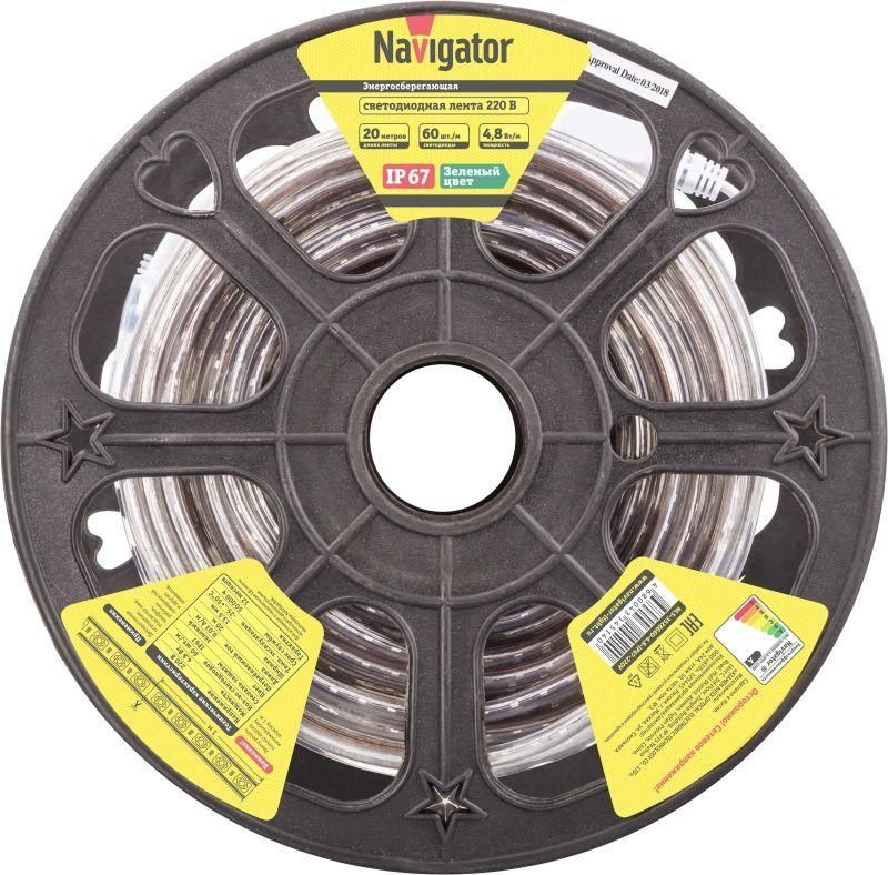 лента светодиодная 14 514 nls-3528g60-4.8-ip67-220v (уп.20м) navigator 14514 от BTSprom.by