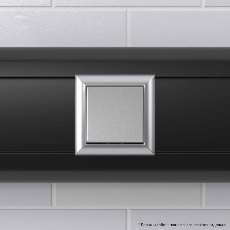  Переключатель модульный 1-кл. 2мод. Avanti "Закаленная сталь" 16А сер. DKC 4404112 фото в каталоге от BTSprom.by