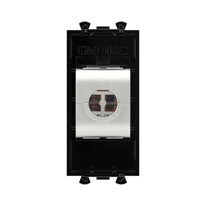  Розетка компьютерная 1мод. Avanti "Черный квадрат" RJ45 кат.5E без шторок экранир. модульная механизм DKC 4402761 фото в каталоге от BTSprom.by