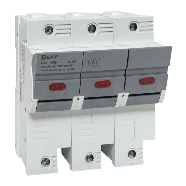 предохранитель-разъединитель df 22х58 3п (тип пвц) ekf df223-e от BTSprom.by