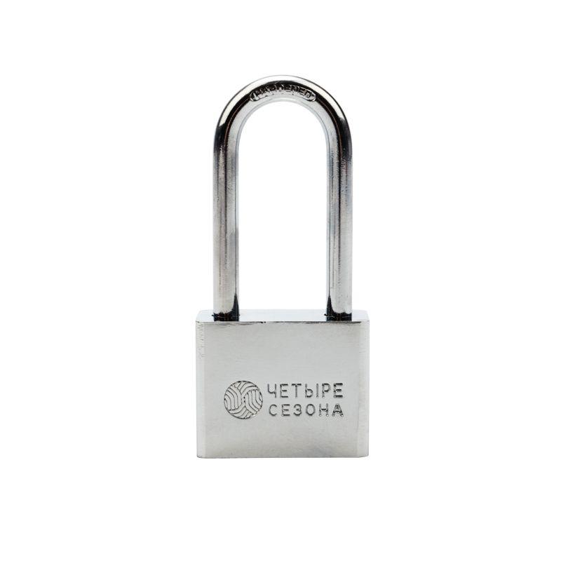  Замок навесной "Сталь" 40мм длинная дужка ЧЕТЫРЕ СЕЗОНА 79-0044 фото в каталоге от BTSprom.by