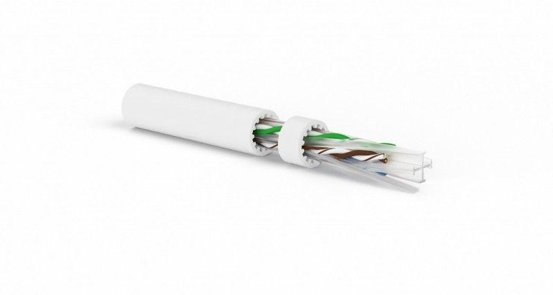 кабель витая пара неэкранир. u/utp кат.6a (10gbe) 4 пары 23 awg ож solid lszh uutp4-c6a-s23-in-lszh-wh-500 бел. (уп.500м) hyperline 444597 от BTSprom.by