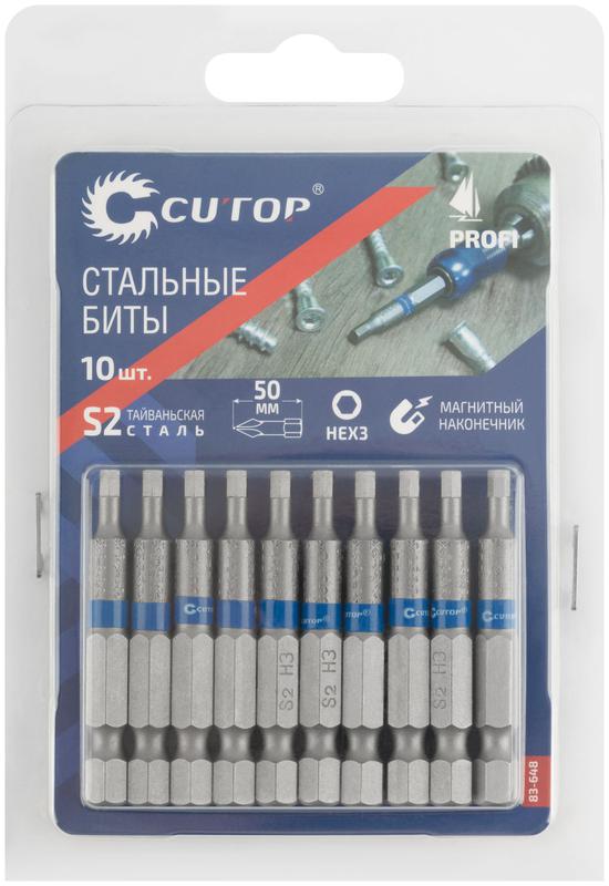  Бита стальная Profi HEX3 50мм (уп.10шт) Cutop 83-648 фото в каталоге от BTSprom.by