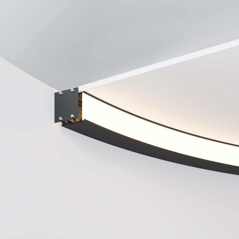  Профиль радиусный 35х35 d1500мм внутрен. 1/4 круга черн.Maytoni ALM-3535R-B-IN-90град-1.5M фото в каталоге от BTSprom.by